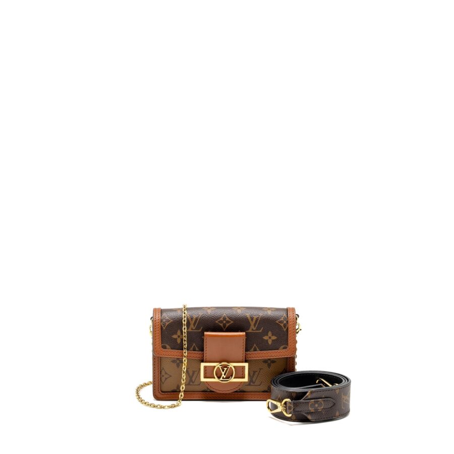 Louis Vuitton Dauphine Chain Wallet Monogram Reverse CANVAS GHW | Studio Nafay