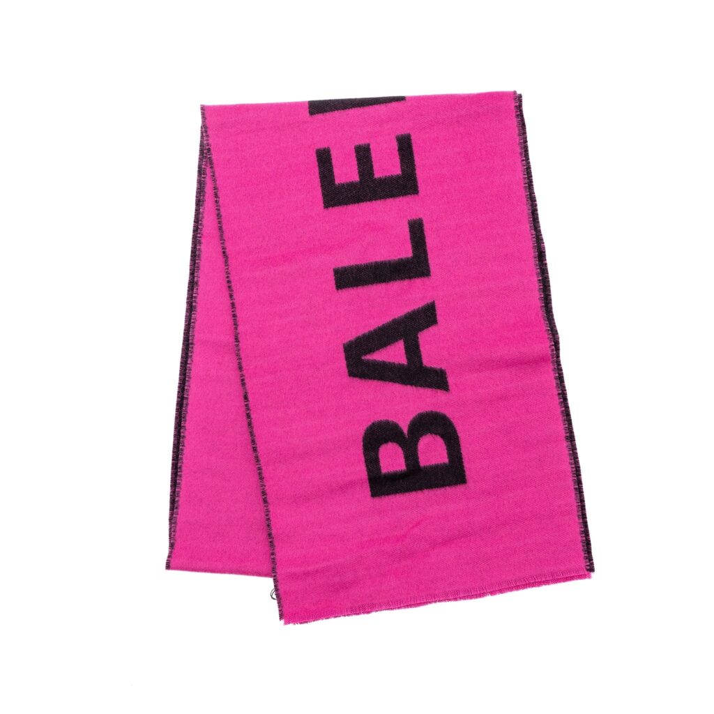 Balenciaga 30*205cm Logo Scarf Wool Pink/ Multicolour | Studio Nafay