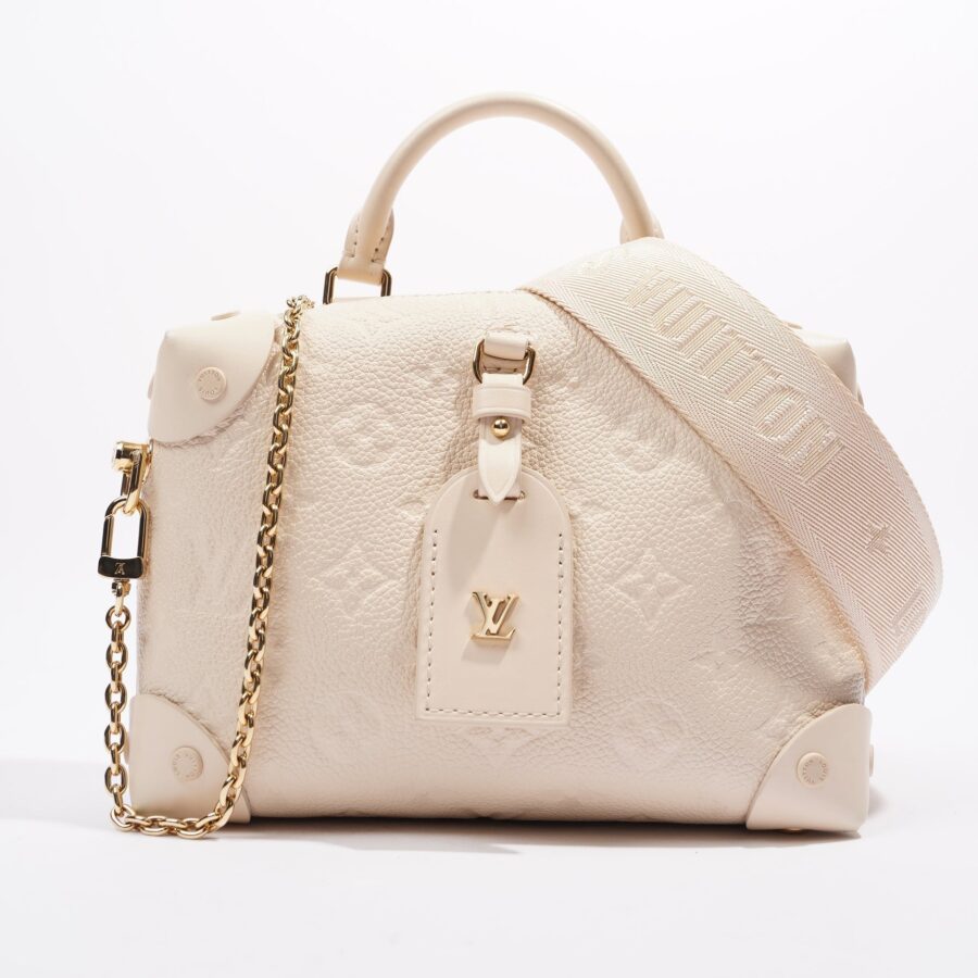 LOUIS VUITTON MALLE SOUPLE EMPREINTE EMBOSSED WHITE LEATHER | Studio Nafay