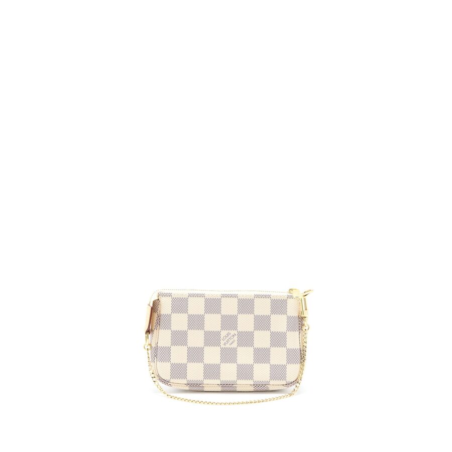 Louis Vuitton Mini Pochette Accessories Damier Azur Canvas GHW | Studio Nafay