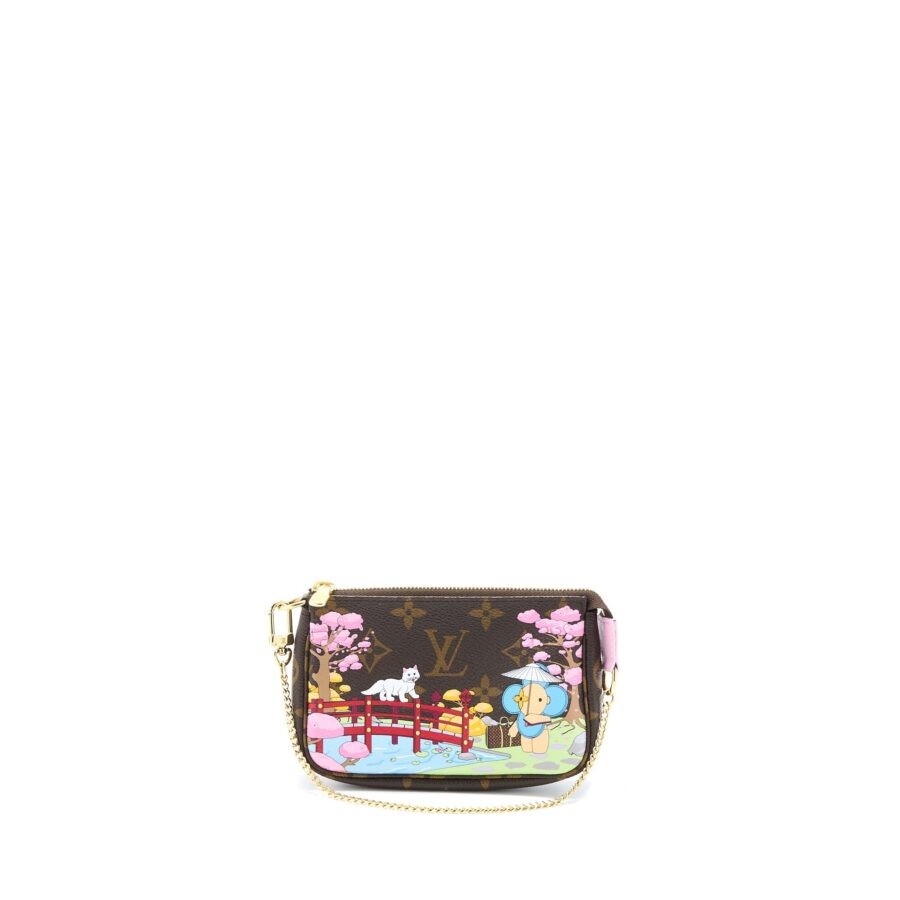 Louis Vuitton Mini Pochette Accessories Limited Vivienne Holidays Japan Monogram Canvas GHW | Studio Nafay