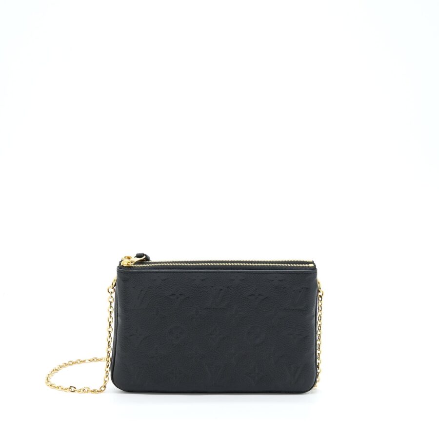 Louis Vuitton Double Zip Pochette Monogram Empreinte Black GHW | Studio Nafay