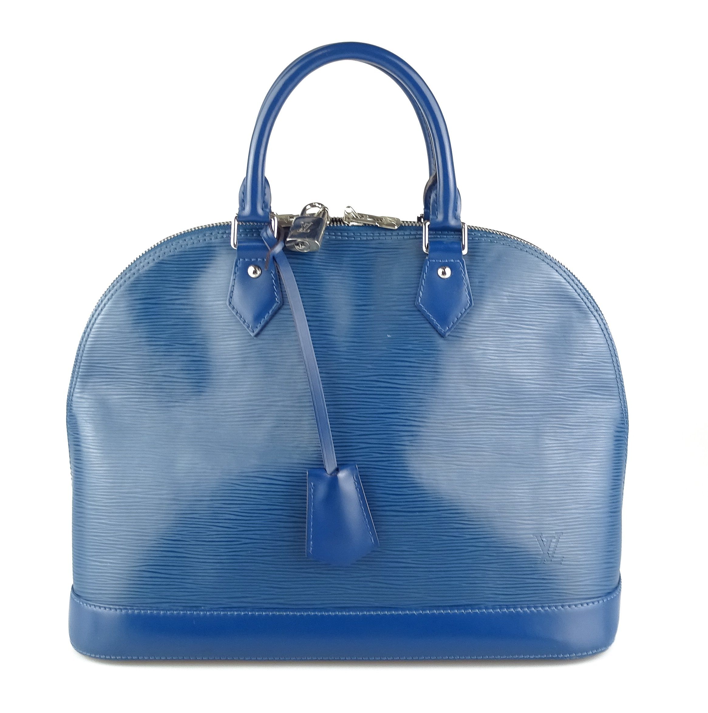 Louis Vuitton Epi Alma Myrtille Blue