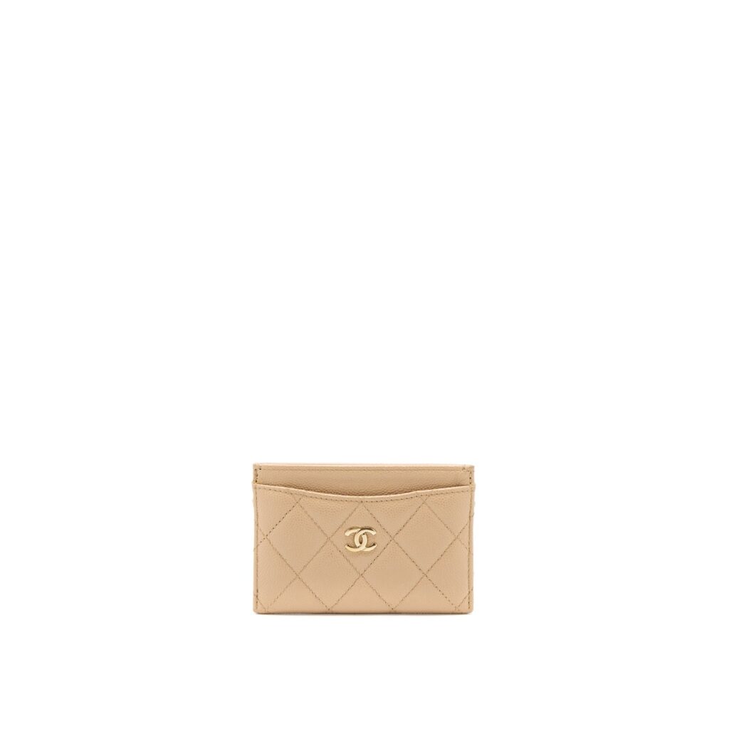 Chanel Classic Holder Caviar Dark Beige GHW | Studio Nafay