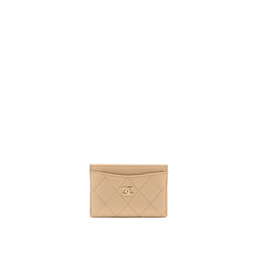 Chanel Classic Holder Caviar Dark Beige GHW | Studio Nafay