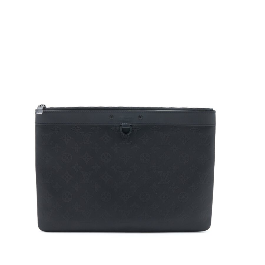 Louis Vuitton Discovery Pochette Monogram Shadow Black with Black Hardware | Studio Nafay