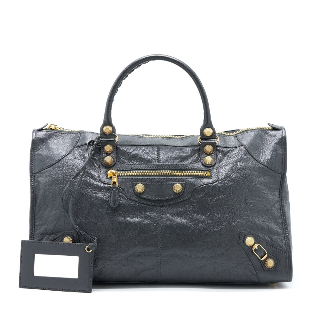 Balenciaga Giant 12 Work City Bag Lambskin Gris Fossile GHW | Studio Nafay