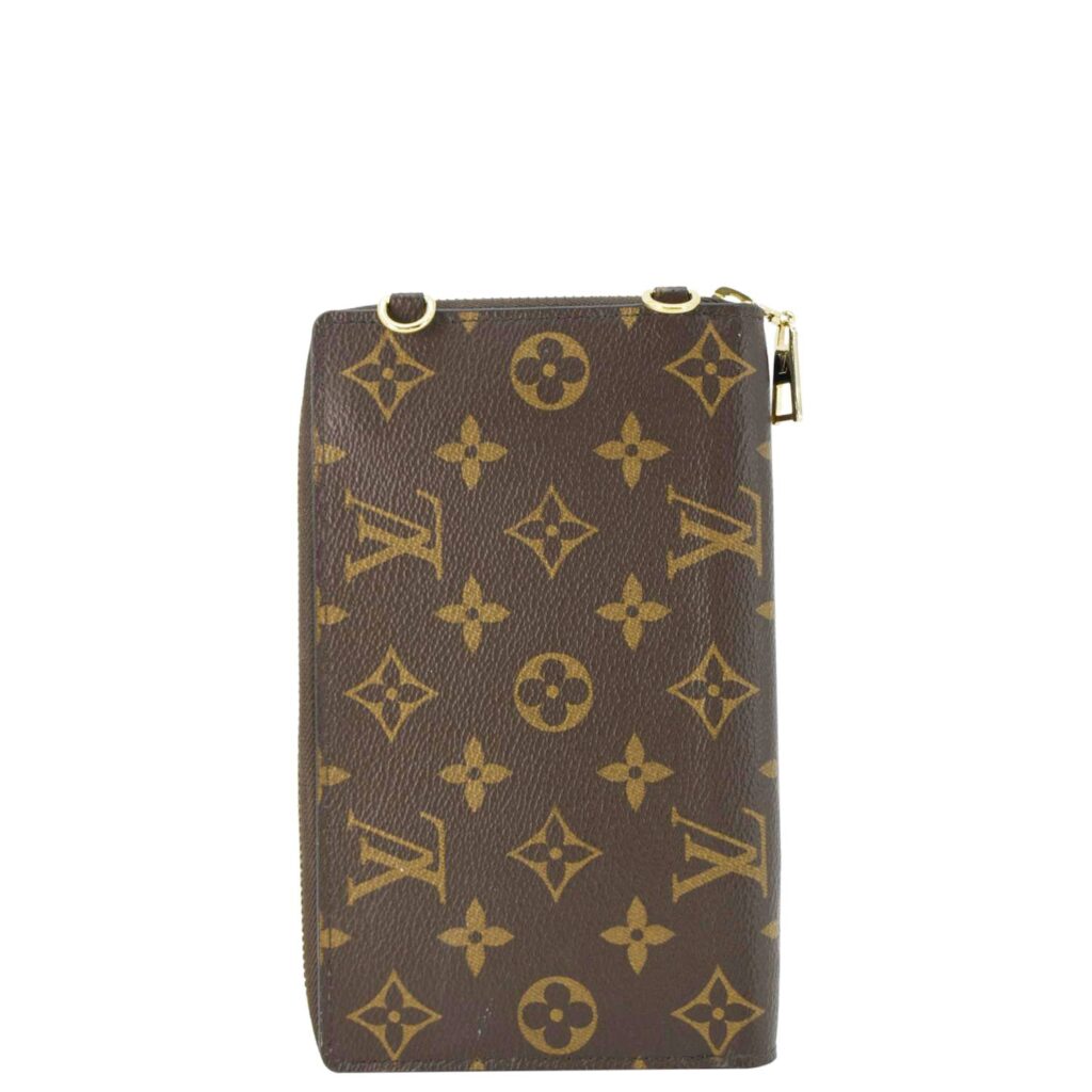 LOUIS VUITTON Metis Reverse Monogram Canvas Vertical Zippy Chain Wallet Brown - Product Image 2