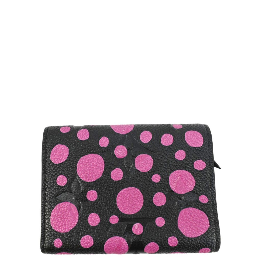 LOUIS VUITTON LV X YK Victorine Polka Dot Monogram Empreinte Leather Wallet Fuchsia - Product Image 2