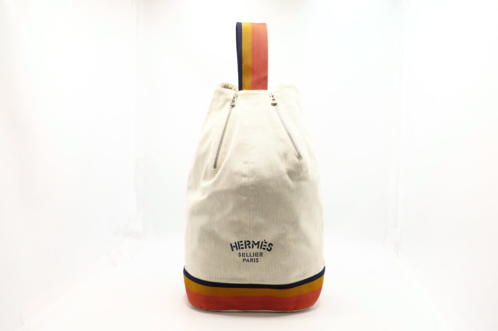 Hermes Natural Toile Chevron Cavalier Sling Bag in Off White Canvas - Product Image 2