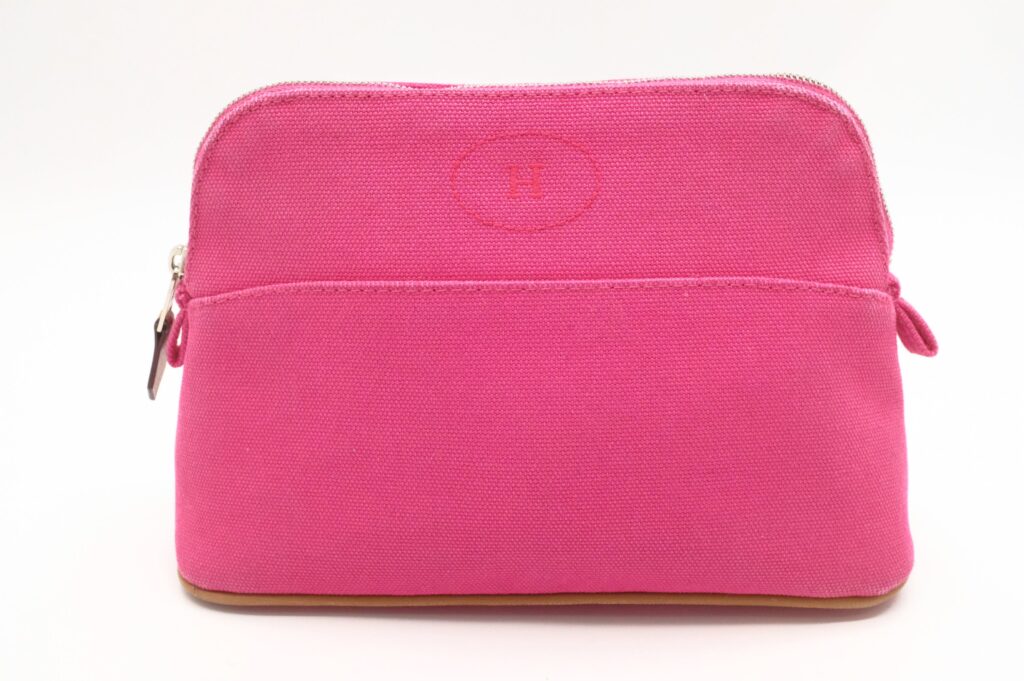 Hermes Mini Bolide Pouch in Pink Canvas - Product Image 2