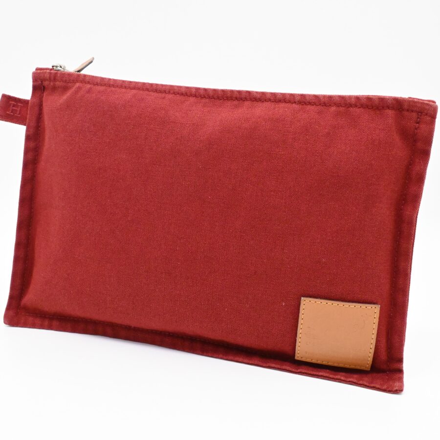 Hermes L'échappée Belle Pouch in Red Canvas | Studio Nafay