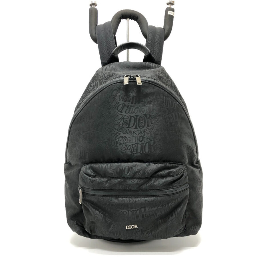 Dior Backpack 1PEBA064 Nylon / leather black Dior xStussy collaboration unisex(Unisex) | Studio Nafay