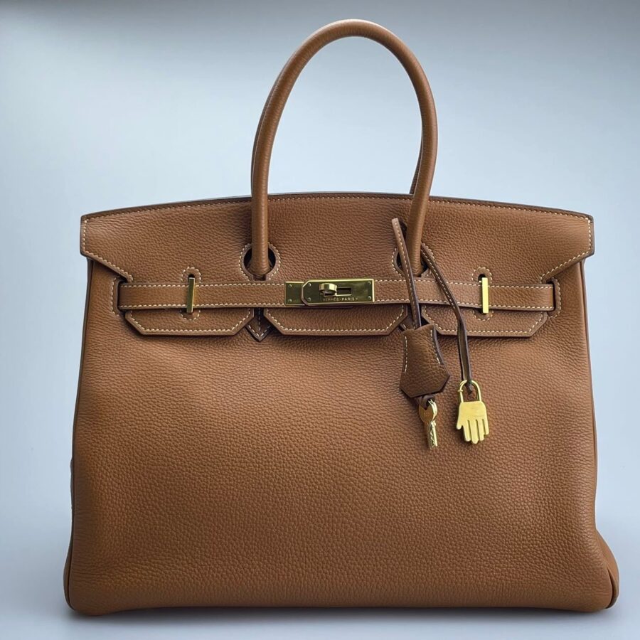 Hermes Birkin 35 in gold Togo leather | Studio Nafay