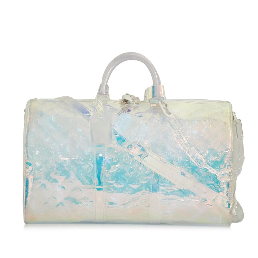 LOUIS VUITTON Monogram Prism Keepall Bandouliere 50 Travel Bag | Studio Nafay