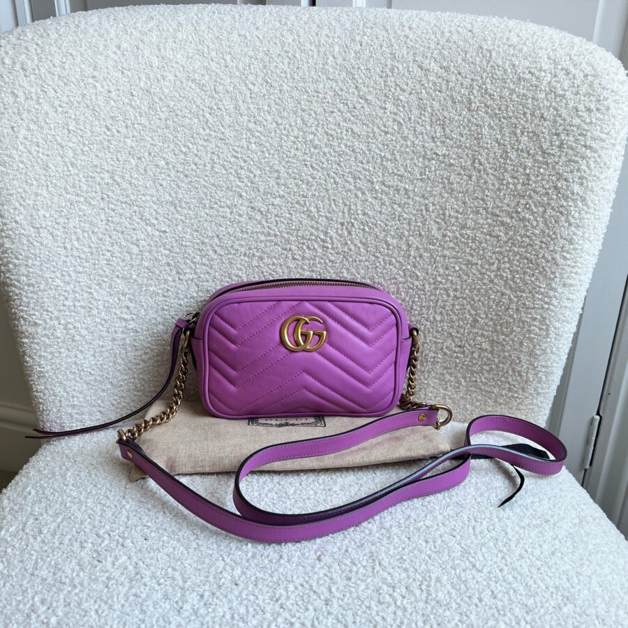 Gucci GG Hot Pink Marmont Mini Shoulder Bag (RRP £1,360) | Studio Nafay