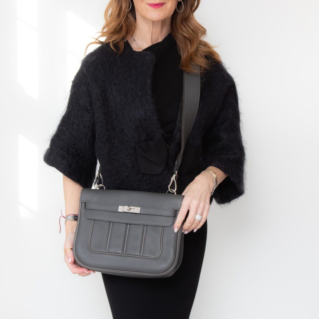 Hermes Berline 28 Graphite Crossbody Bag - Product Image 2