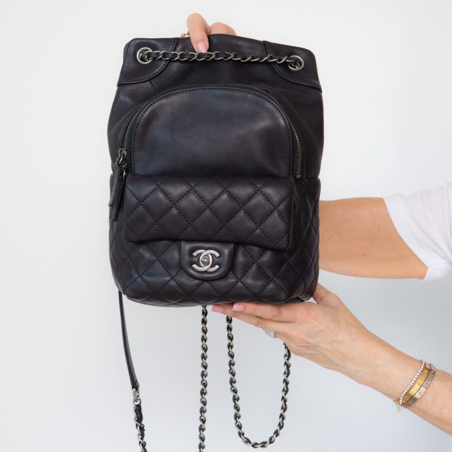 Chanel Black Leather Backpack | Studio Nafay