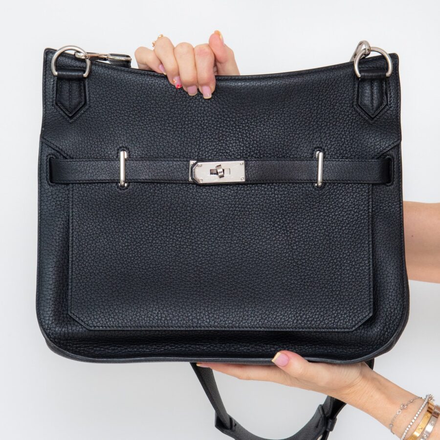 Hermes Jypsiere 37 Black Leather Bag | Studio Nafay