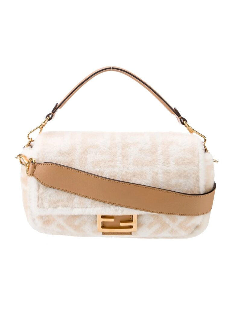 FENDI BAGUETTE NM ZUCCA MEDIUM SHEARLING BAG - Product Image 2
