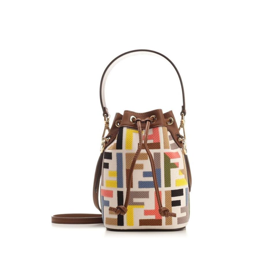 FENDI FF MULTICOLOR MINI MON TRÉSOR BUCKET BAG | Studio Nafay