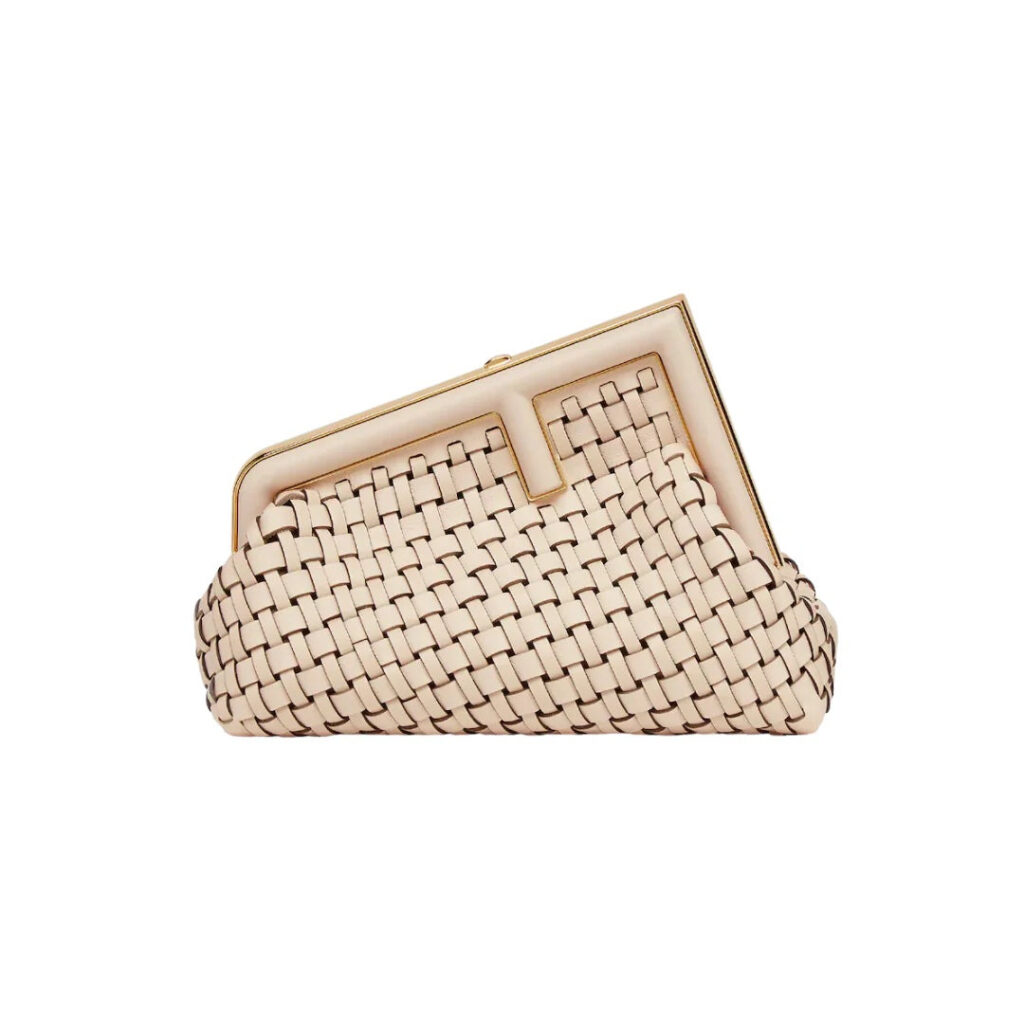 FENDI FENDI FIRST SMALL INTERLACED LEATHER BAG - Product Image 2