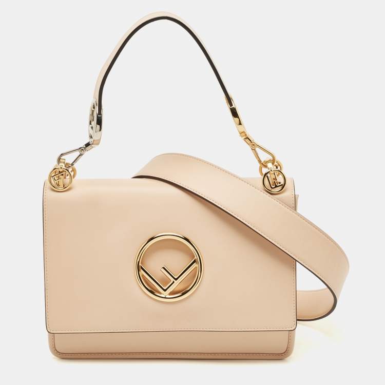 FENDI KAN I SMALL CALFSKIN LEATHER SHOULDER BAG | Studio Nafay