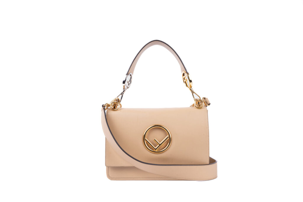 FENDI KAN I SMALL CALFSKIN LEATHER SHOULDER BAG - Product Image 2