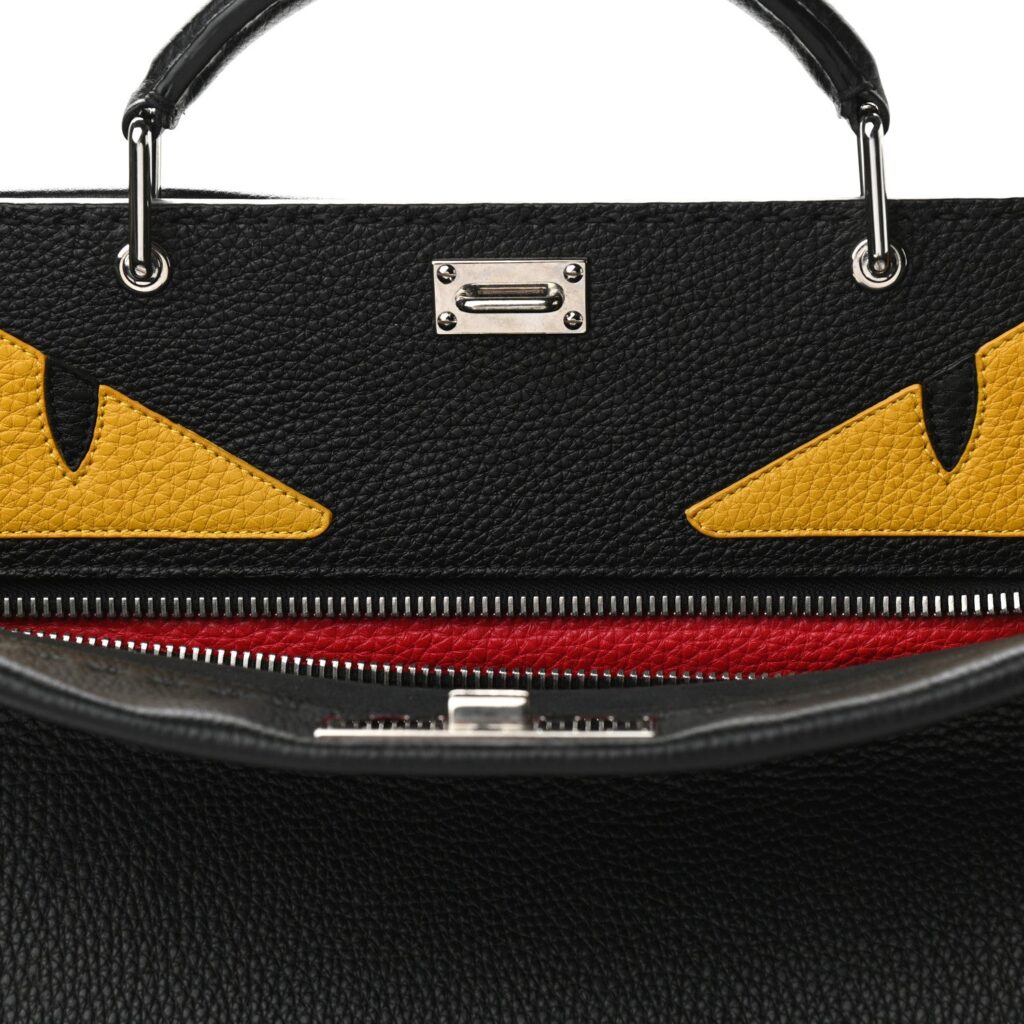 FENDI LARGE SELLERIA MONSTER PEEKABOO CALFSKIN LEATHER BAG - Product Image 2