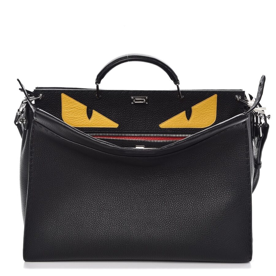 FENDI LARGE SELLERIA MONSTER PEEKABOO CALFSKIN LEATHER BAG | Studio Nafay