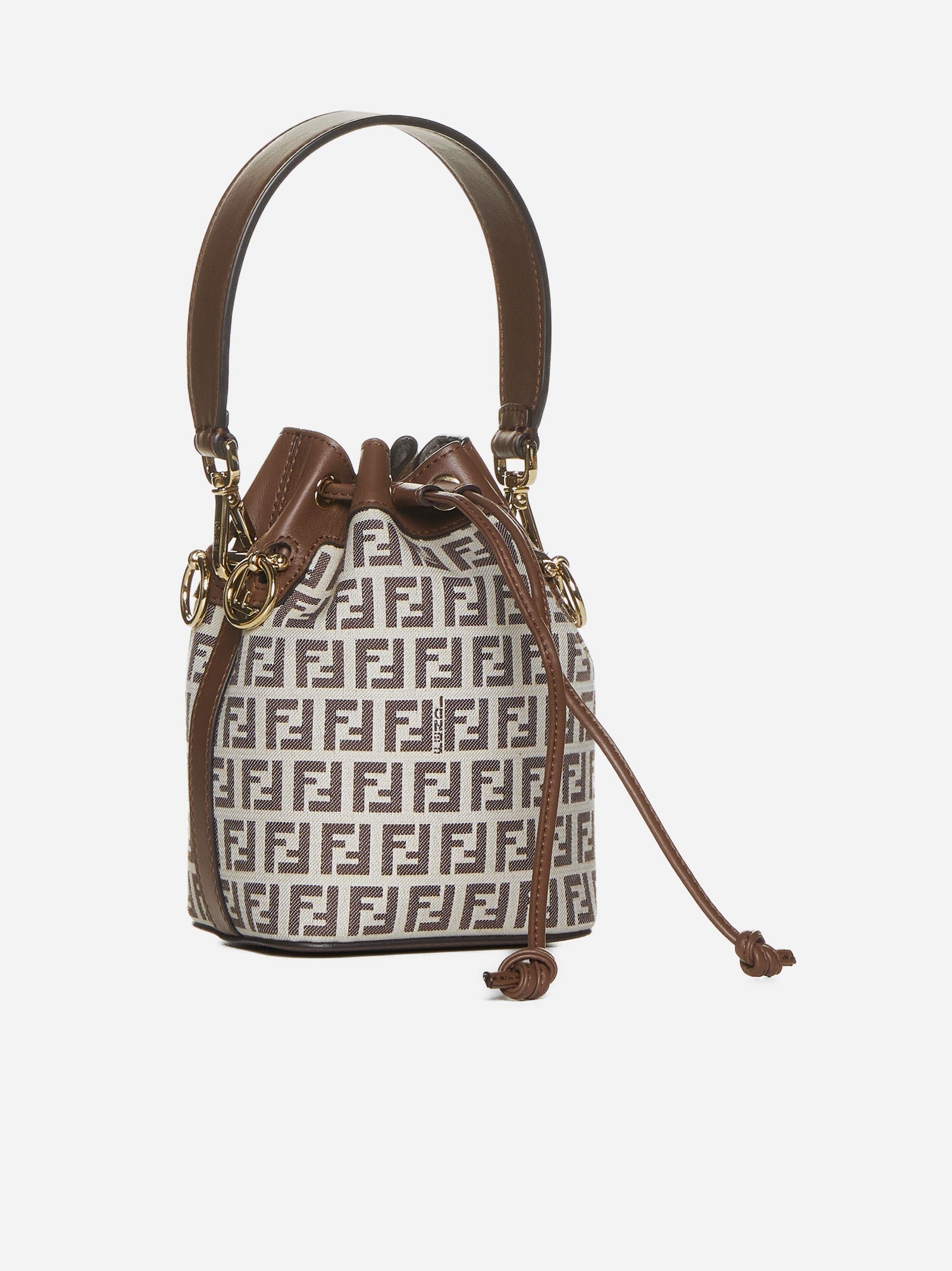 FENDI FF MINI MON TRÉSOR BUCKET BAG WITH SHOULDER STRAP