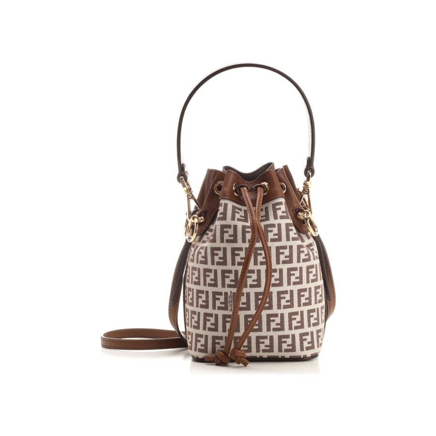 FENDI FF MINI MON TRÉSOR BUCKET BAG WITH SHOULDER STRAP | Studio Nafay