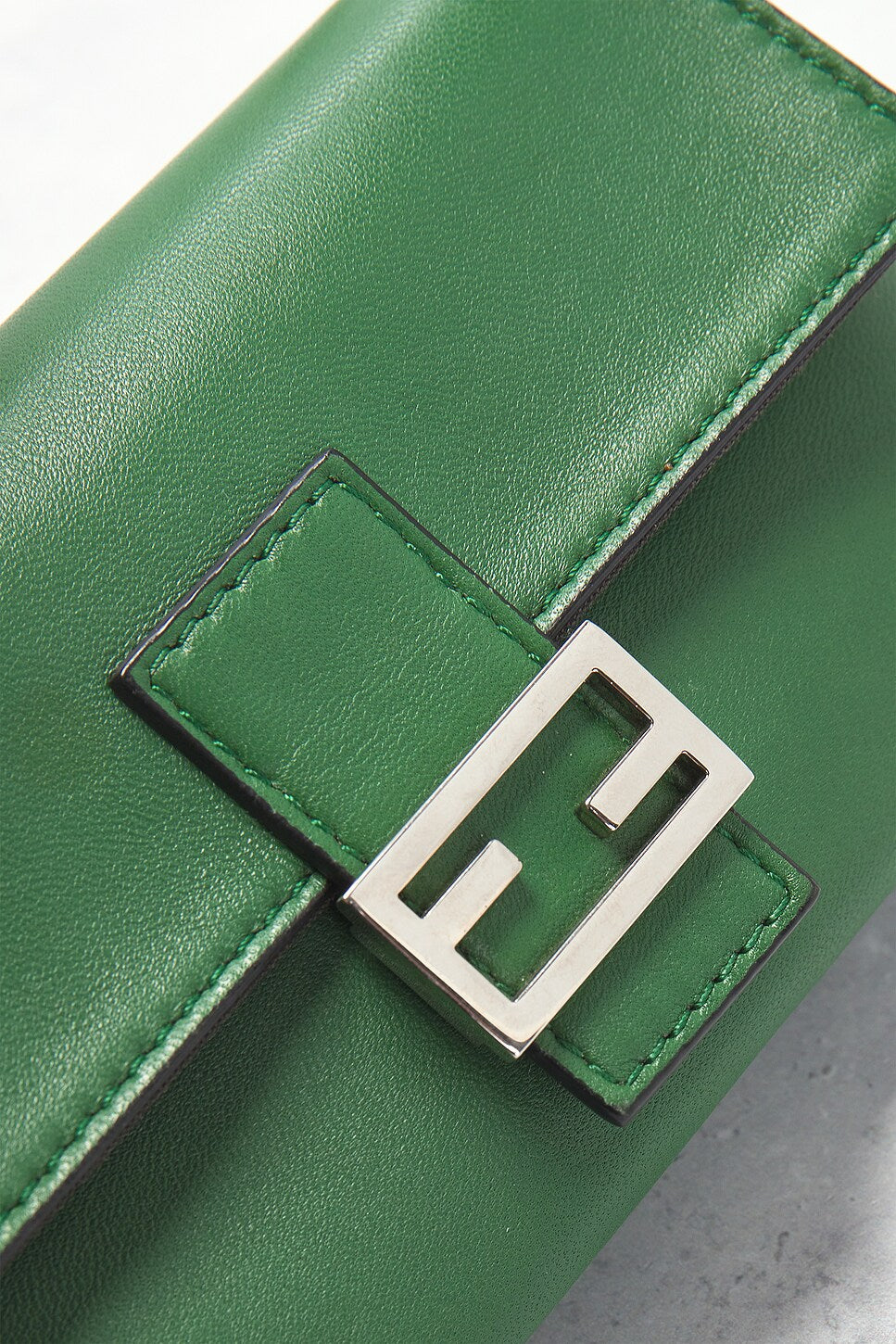 FENDI NAPPA LEATHER MICRO BAGUETTE SHOULDER BAG