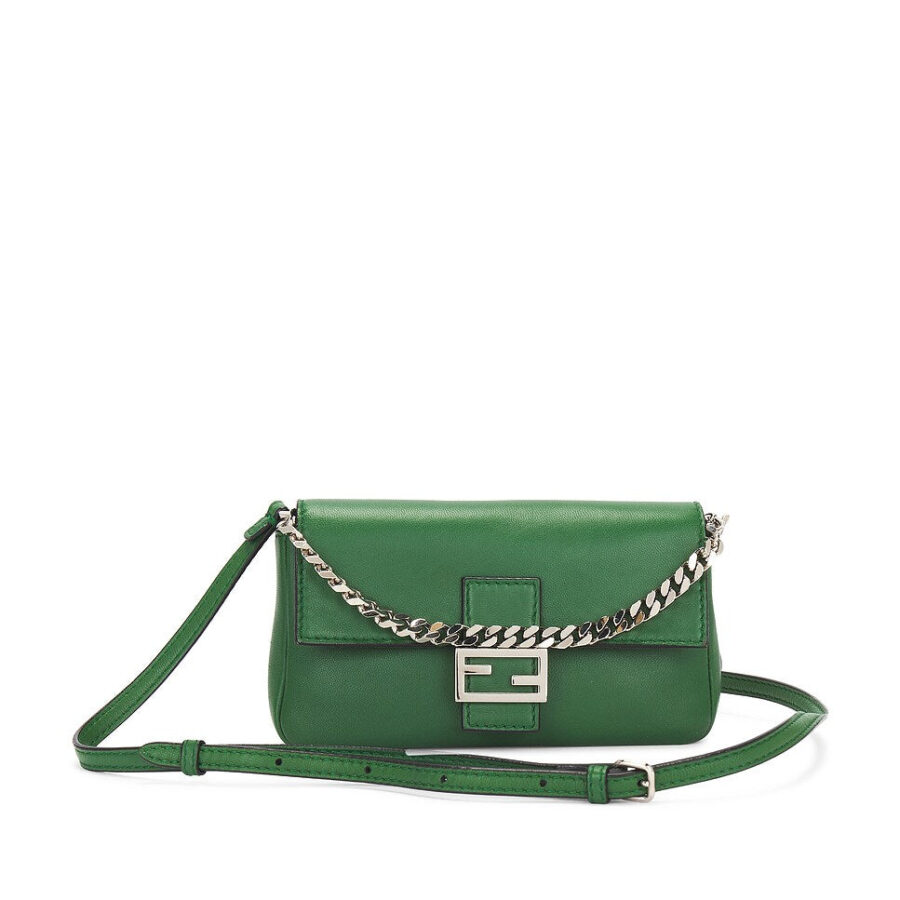 FENDI NAPPA LEATHER MICRO BAGUETTE SHOULDER BAG | Studio Nafay