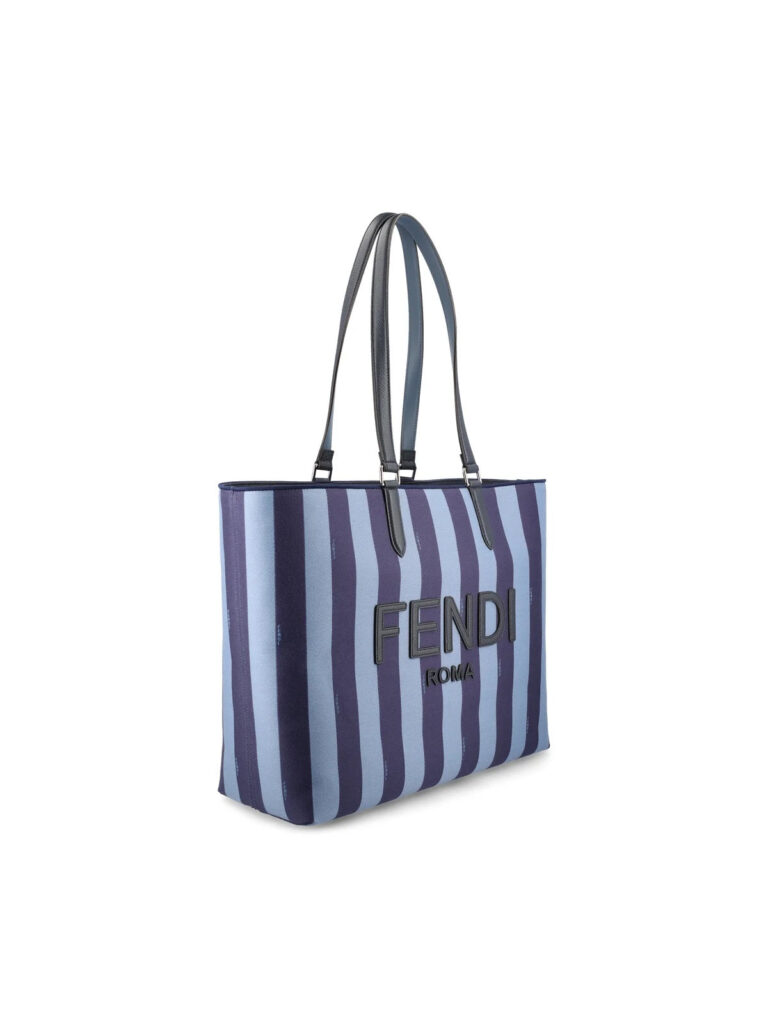 FENDI BLUE PEQUIN JACQUARD SIGNATURE SHOPPER TOTE BAG - Product Image 2