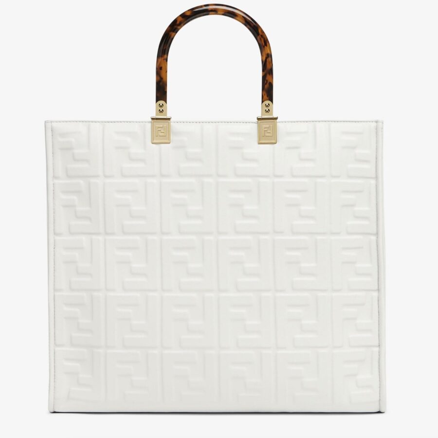 FENDI SUNSHINE MEDIUM LEATHER TOTE BAG | Studio Nafay