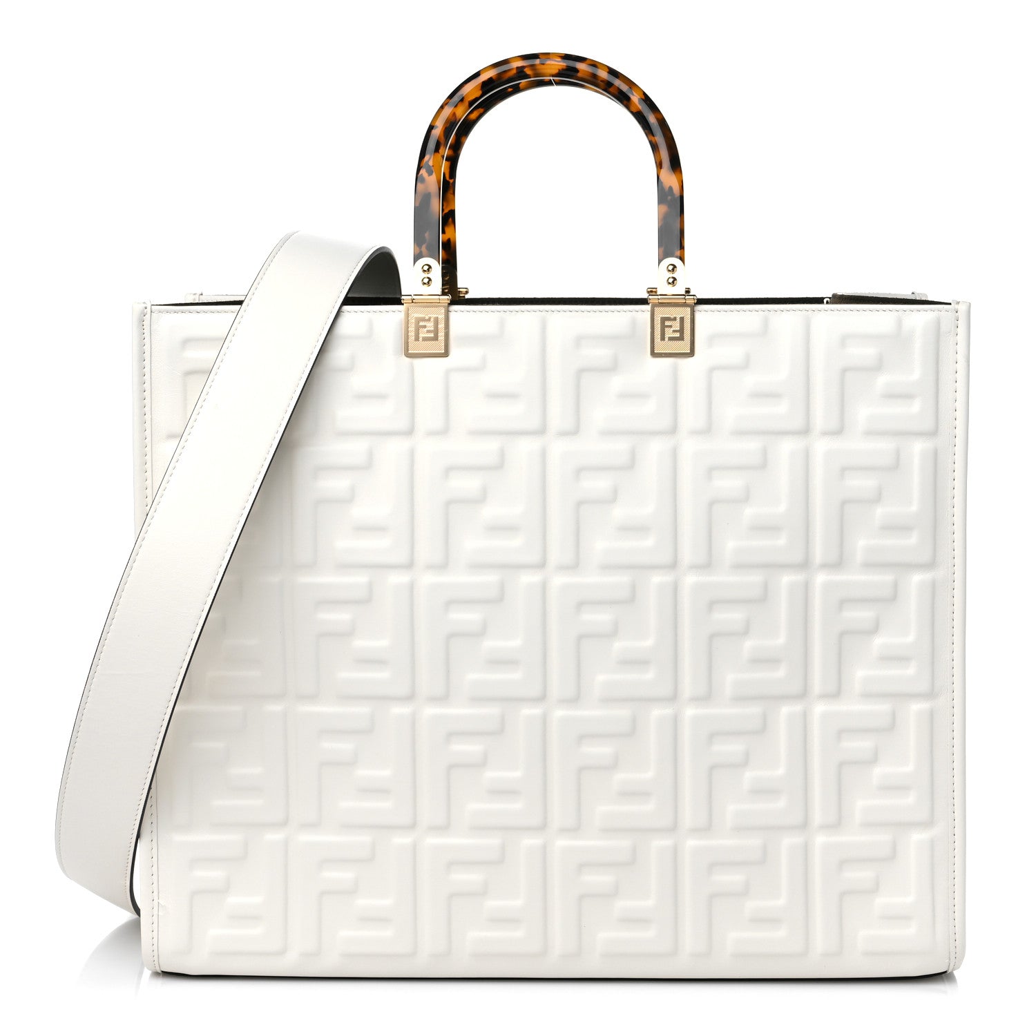 FENDI SUNSHINE MEDIUM LEATHER TOTE BAG