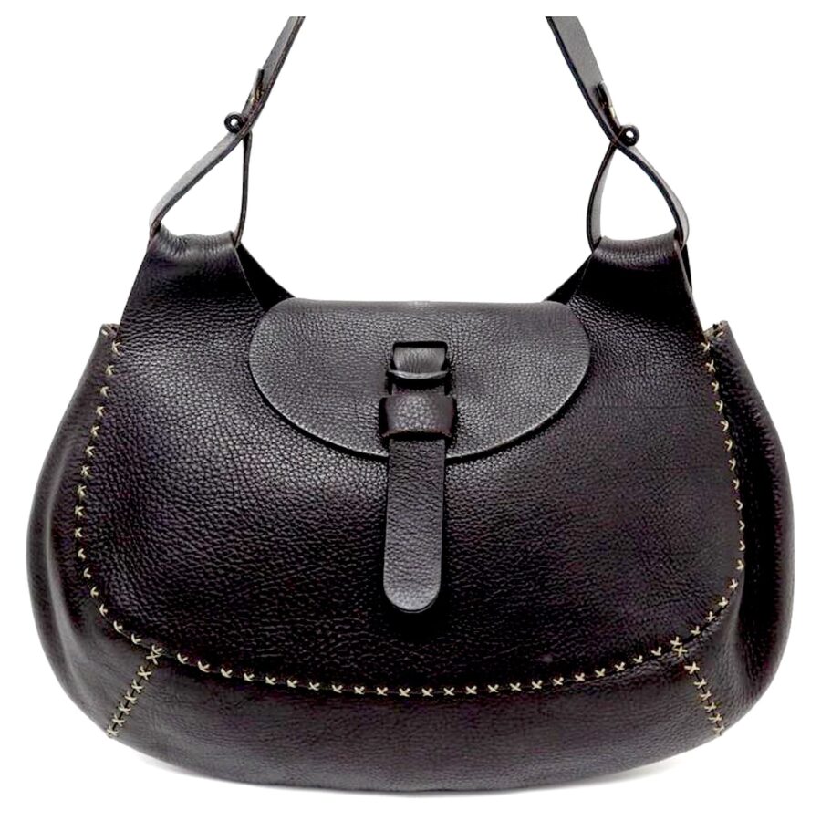 FENDI SELLERIA CALFSKIN LEATHER SHOULDER BAG | Studio Nafay