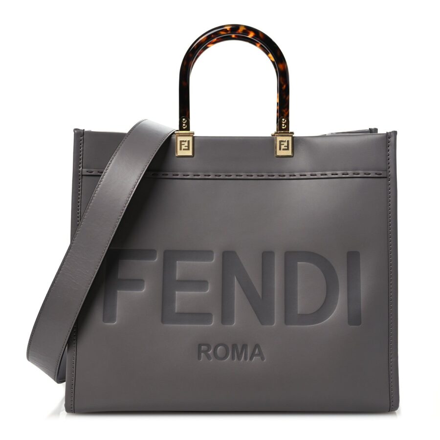 FENDI VITELLO KING FENDI SUNSHINE MEDIUM LEATHER SHOPPER TOTE BAG | Studio Nafay