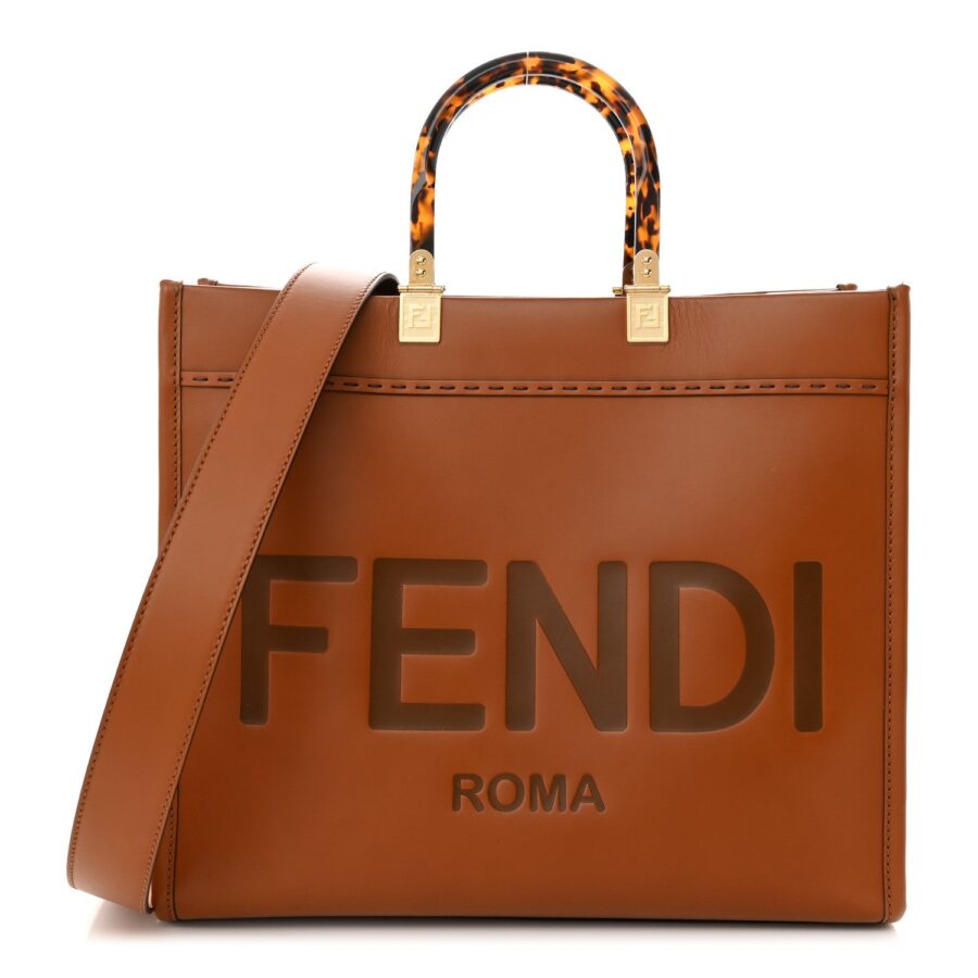 FENDI CALFSKIN LEATHER MEDIUM FENDI SUNSHINE TOTE BAG | Studio Nafay