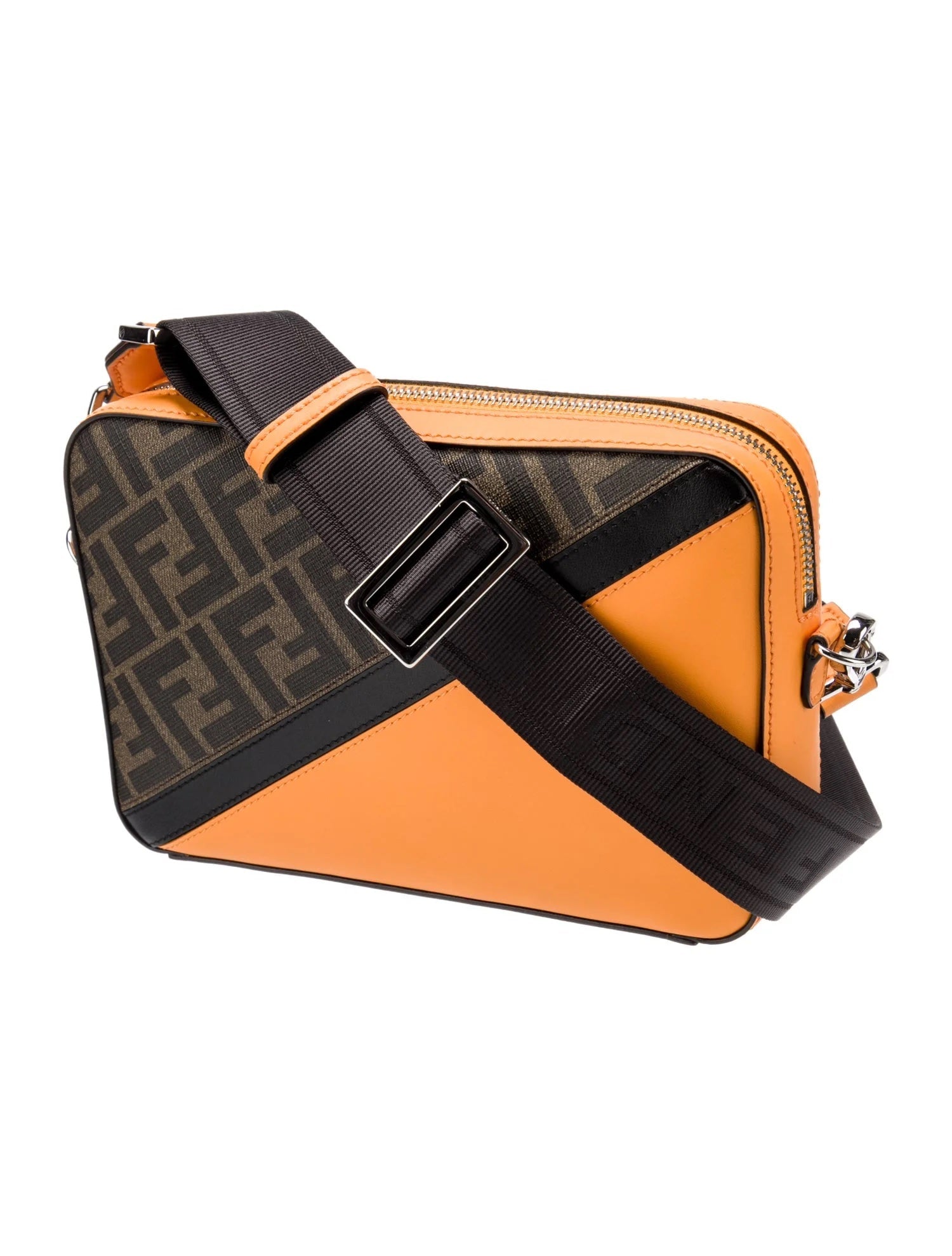 FENDI VITELLO LIBERTY CENTURY FF LOGO CAMERA BAG