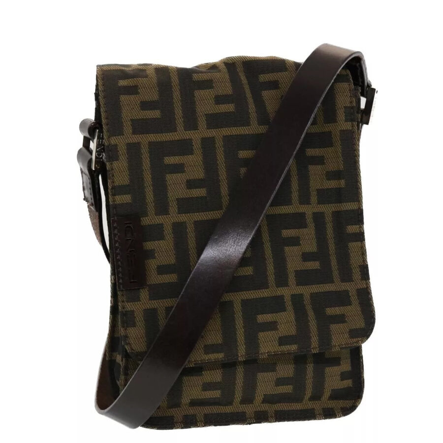 FENDI FF ZUCCA CANVAS MINI MESSENGER BAG | Studio Nafay