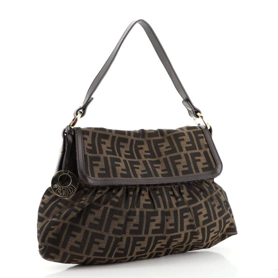 FENDI CHEF FLAP ZUCCA CANVAS BAG | Studio Nafay
