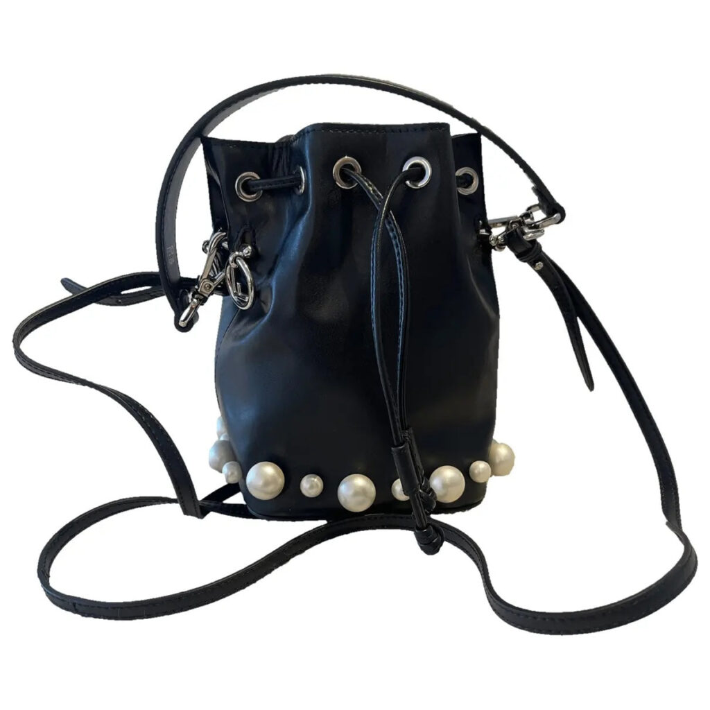FENDI LIBERTY PEARL CALFSKIN MINI MON TRÉSOR BUCKET BAG - Product Image 2