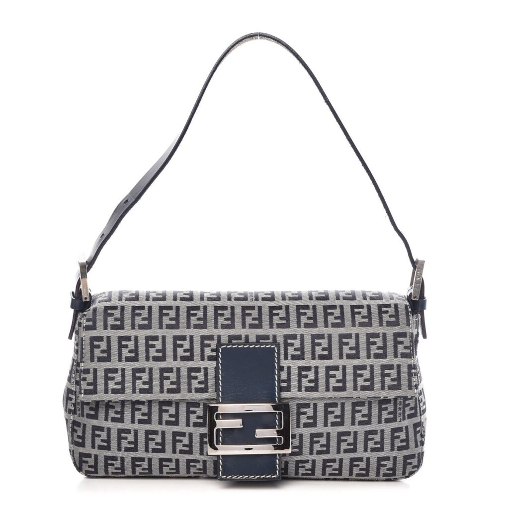 FENDI Zucchino Baguette Navy - Product Image 2