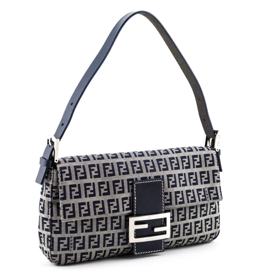 FENDI Zucchino Baguette Navy | Studio Nafay
