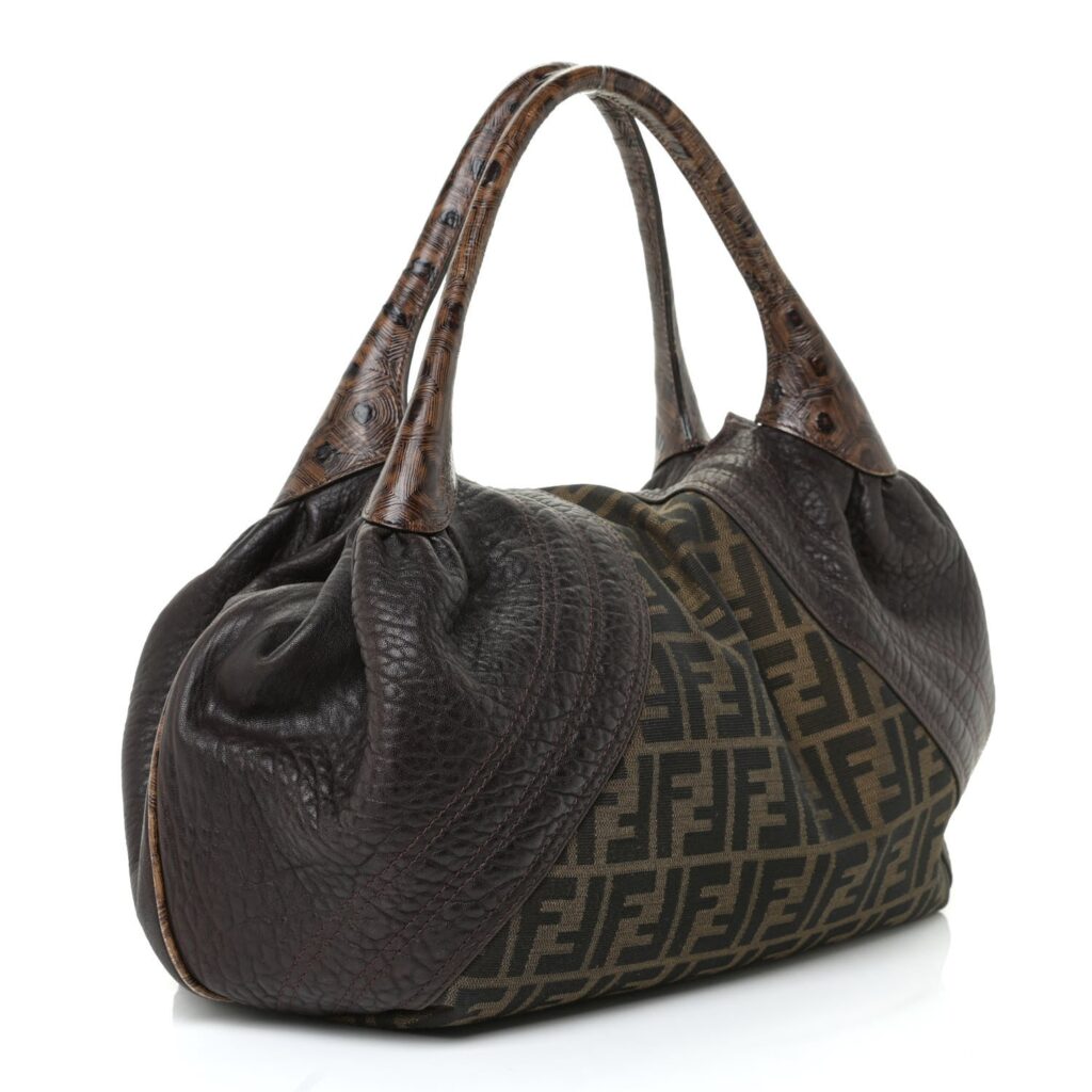 FENDI Zucca Nappa Tortoise Spy Tobacco Bag - Product Image 2