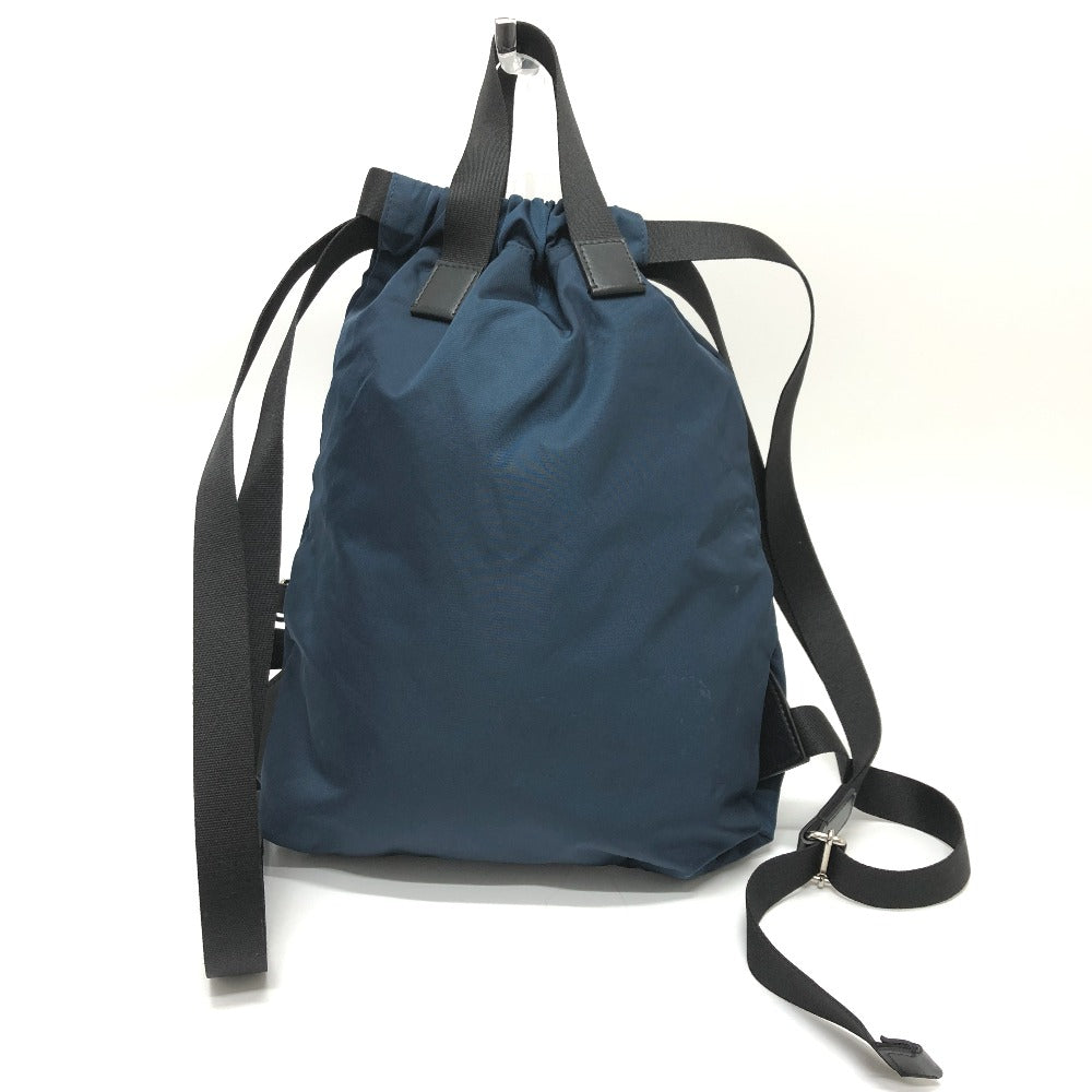 FENDI Backpack Nylon Navy Zucca logo unisex(Unisex)