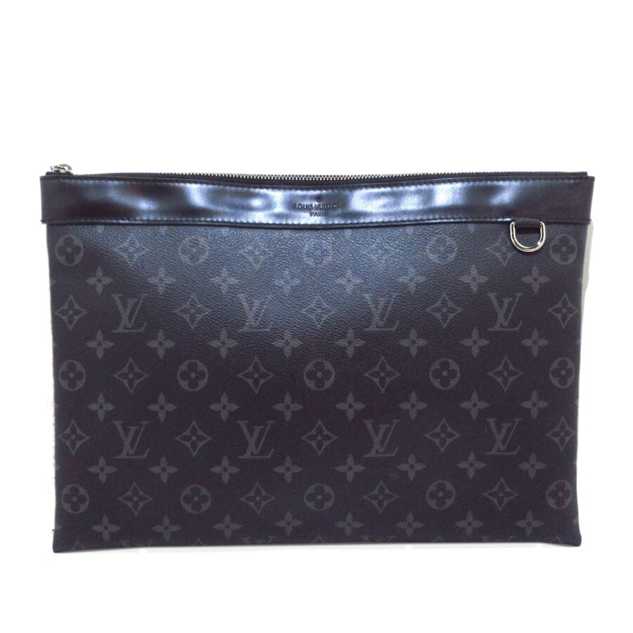 LOUIS VUITTON Monogram Eclipse Discovery Pochette GM Clutch Bag | Studio Nafay