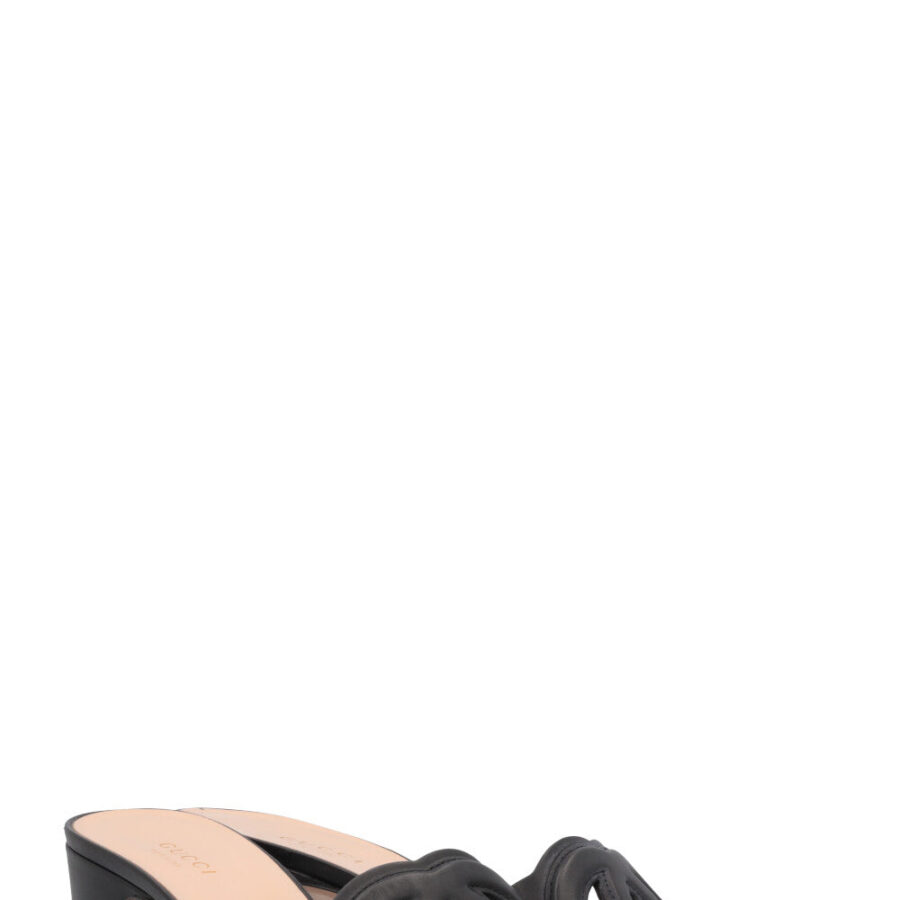 GUCCI GG Interlocking Mules Black | Studio Nafay